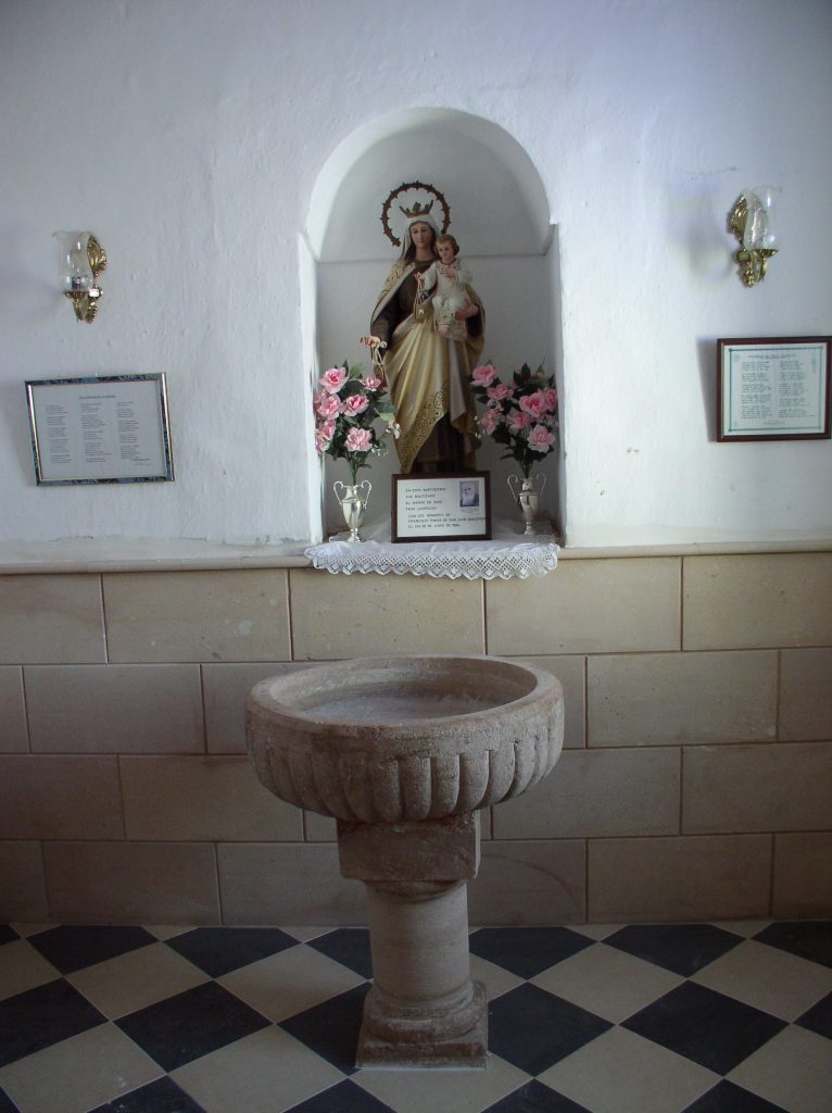 Pila donde fue bautizado Fray Leopoldo.