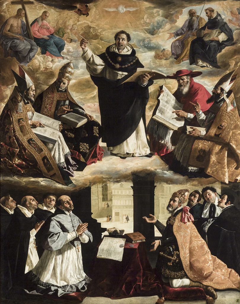 Apoteosis de Santo Tomás de Aquino. Murillo. Museo de Bellas Artes de Sevilla, 1638-1640